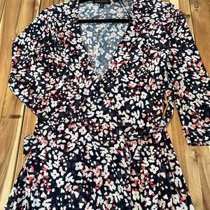 Wrinkle resistant wrap dress